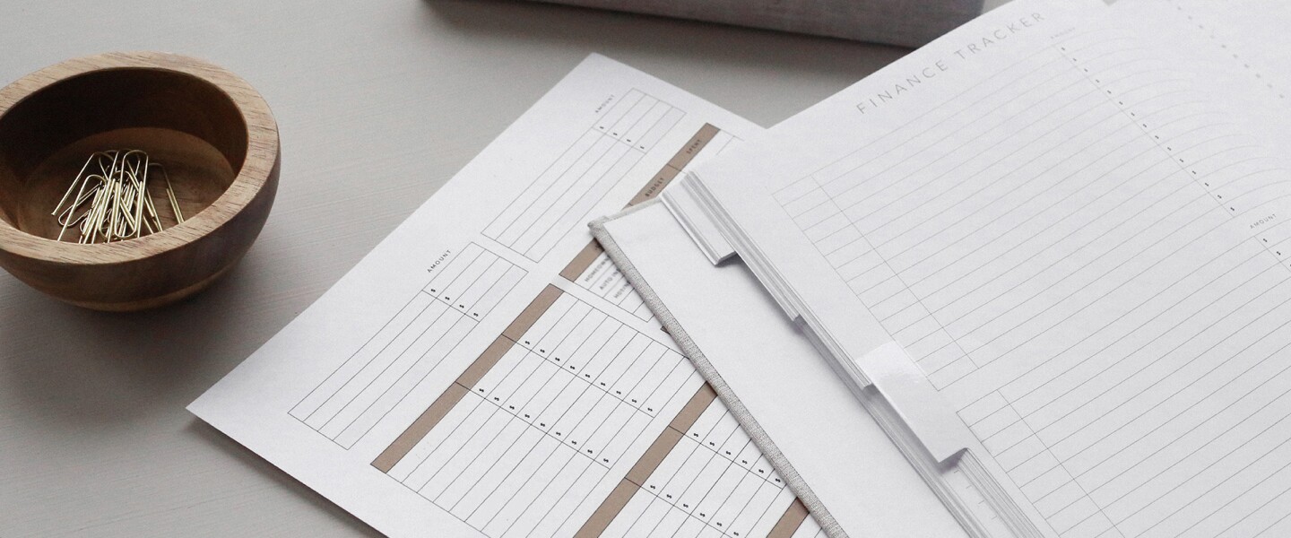 A notebook and Cap Rates related forms